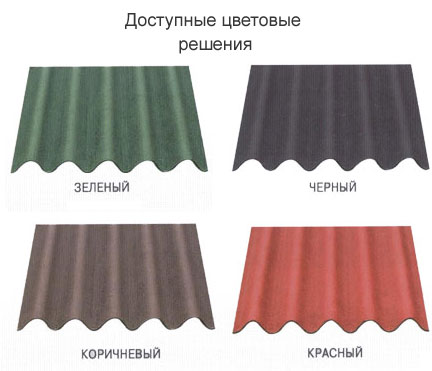 Цветовые решения кровельного ондулина